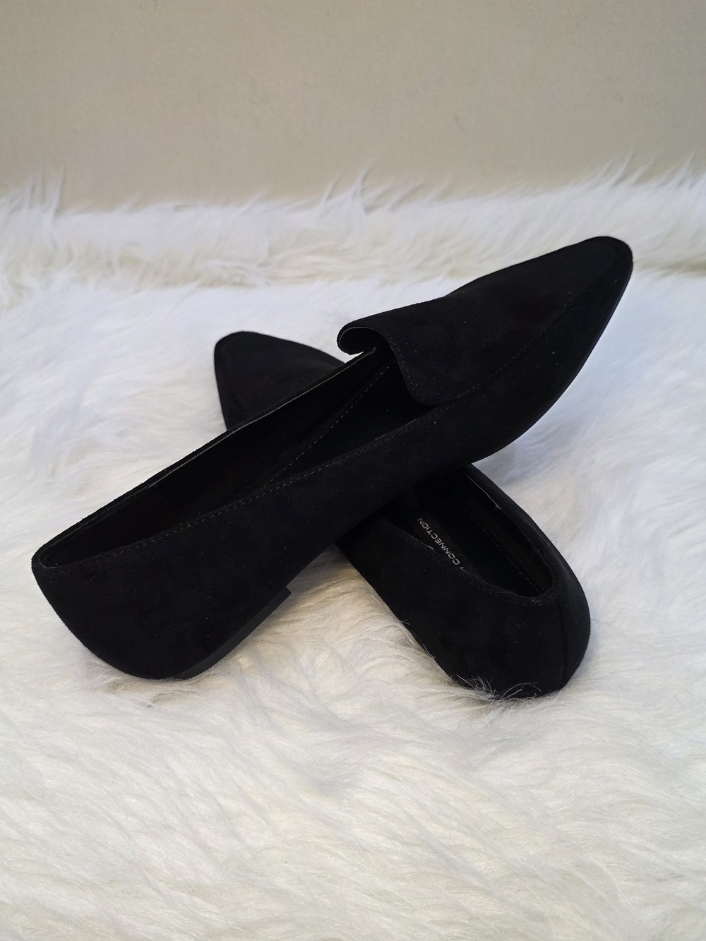 French Connection Women's Black Pointed Toe Loafers